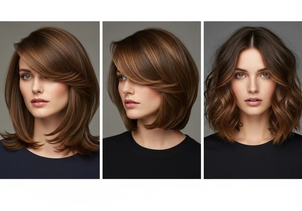 Contoh gaya rambut yang sesuai untuk muka oblong