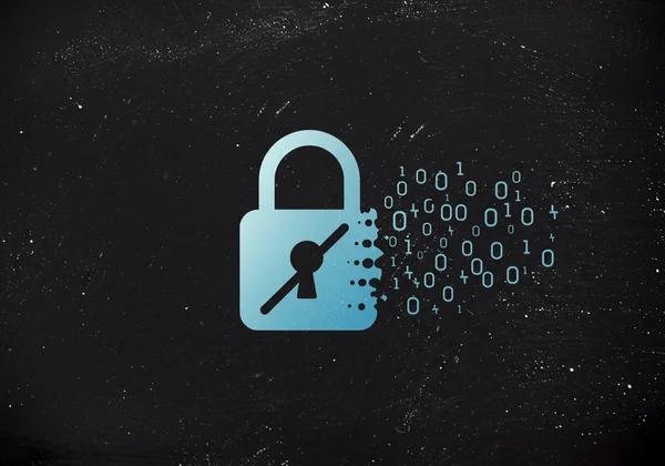 Abstract padlock for data privacy, no storage policy